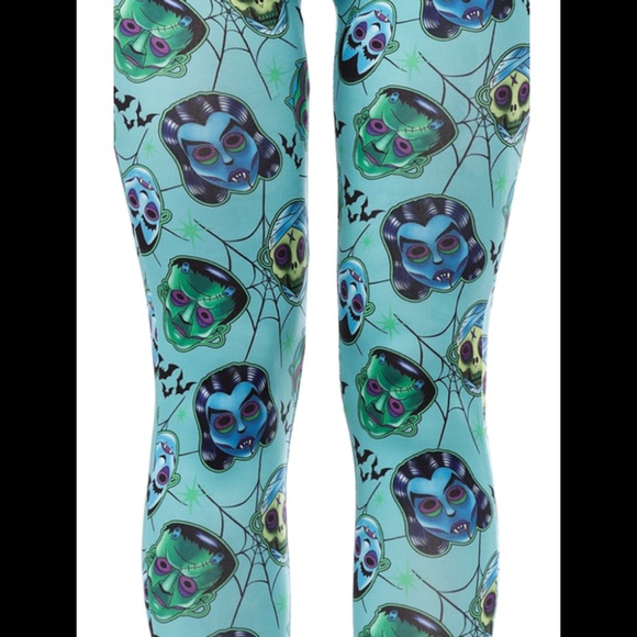 Sourpuss Pants - Sourpuss Monster Masks Leggings, size 3xl